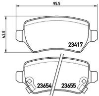 Remblokkenset, schijfrem BREMBO XTRA LINE P59038X