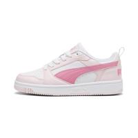 PUMA Unisex Rebound V6 Lo Jr Sneaker voor kinderen, Puma Witte Snelle Roze Whisp van Roze, 5 UK