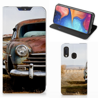 Samsung Galaxy A20e Stand Case Vintage Auto - thumbnail