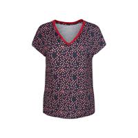 Didi top Colour Me In met all over print donkerblauw/wit/rood