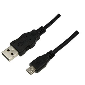 LogiLink 1.8m USB/microUSB USB-kabel 1,8 m USB 2.0 USB A Micro-USB B Zwart