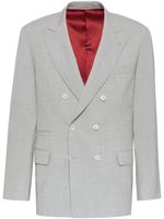 Brunello Cucinelli blazer en laine à boutonnière croisée - Gris - thumbnail