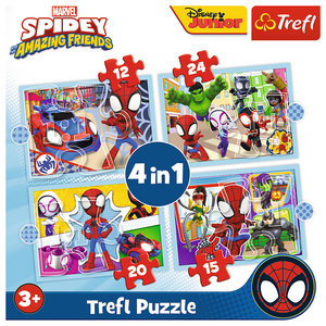 Spiderman 4-in-1 Puzzel