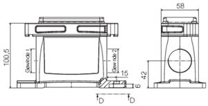 Weidmüller HDC IP68 10B SS 1M32 1081280000 Socketbehuizing 1 stuk(s)