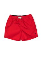 Ralph Lauren Kids short de bain à logo imprimé - Rouge - thumbnail