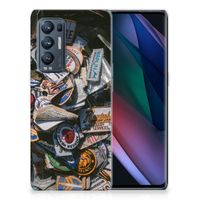 OPPO Find X3 Neo Siliconen Hoesje met foto Badges - thumbnail