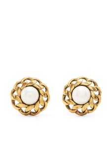 CHANEL Pre-Owned boucles d'oreilles clips serties de perles (2005)