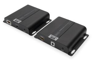 Digitus DS-55124 1 poort HDMI Extender set 3840 x 2160 Pixel Zwart