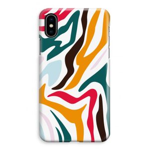 Colored Zebra: iPhone XS Max Volledig Geprint Hoesje