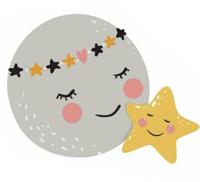 RoomMates muursticker Moon & Star 64,97 x 83,79 cm