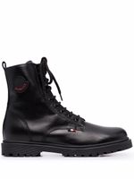 Moncler Enfant bottes en cuir à lacets - Noir - thumbnail