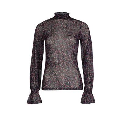 Eksept by Shoeby semi-transparante top Noortje met all over print roze Eksept by Shoeby semi-transparante top Noortje met all over print roze