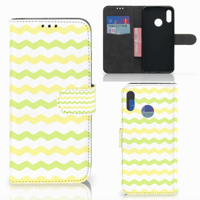 Huawei P Smart 2019 Telefoon Hoesje Waves Yellow