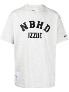 izzue t-shirt en coton à logo imprimé - Gris