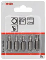 Bosch Accessoires 5-delige bitset Extra Hard (Torx®) T 10; T 15; T 20; T 25; T 30; 25 mm - 2607001768