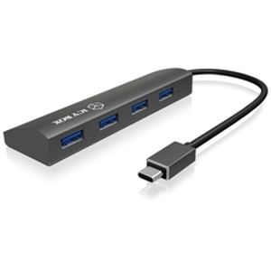 ICY BOX IB-AC6405-C USB 3.2 Gen 1 (3.1 Gen 1) Type-C 5000 Mbit/s Antraciet