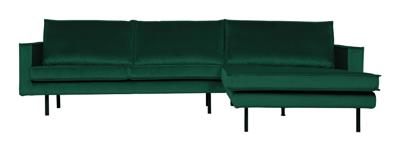 BePureHome Loungebank 'Rodeo' Rechts, Velvet, kleur Green Forest