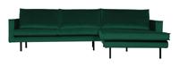 BePureHome Loungebank 'Rodeo' Rechts, Velvet, kleur Green Forest