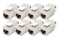 DIGITUS,Keystone,module,Cat-6A,Afgeschermd,8,stuks,RJ45,bus,500,MHz,10GBase-T,AWG,26-22,Montage,zonder,gereedschap
