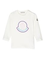 Moncler Enfant t-shirt en coton à logo imprimé - Blanc