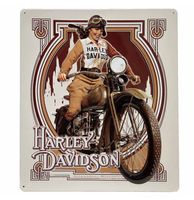 Harley-Davidson Nouveau Babe Metalen Bord - 33 x 38cm - thumbnail