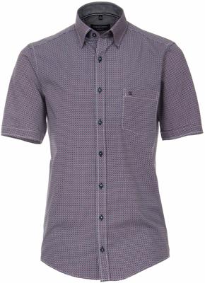 Casa Moda Overhemd Korte Mouwen Stippen Print Button Down Casual Fit