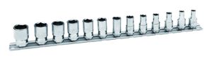 Bahco 1/4" dopsleutelset mm op rail | 6713MH