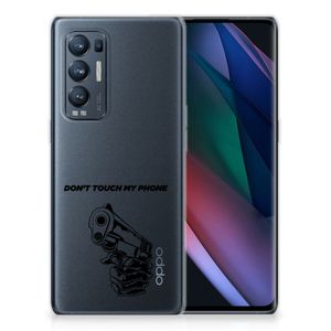 OPPO Find X3 Neo Silicone-hoesje Gun Don't Touch My Phone