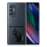 OPPO Find X3 Neo Silicone-hoesje Gun Don't Touch My Phone - thumbnail