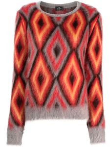 ETRO intarsia-knit round-neck jumper - Gris