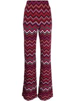 Missoni pantalon taille haute à motif zig-zag - Violet