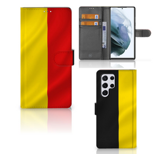 Samsung Galaxy S22 Ultra Bookstyle Case Belgische Vlag