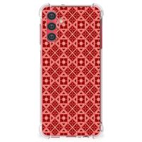 Samsung Galaxy A13 5G | A04s Doorzichtige Silicone Hoesje Batik Rood - thumbnail