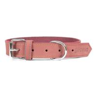 Gloria Nubuck Lederen Halsband (45cm) (Roze), roze