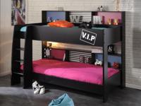 Stapelbed LEON zwart