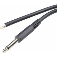 TRU COMPONENTS 1578901 Jackplug 6.35 mm Stekker, recht Aantal polen: 2 Mono Zwart 1 stuk(s) - thumbnail