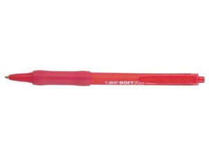 Balpen Bic Soft Feel Clic Grip rood medium