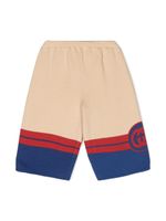 Gucci Kids short en coton à logo GG - Tons neutres