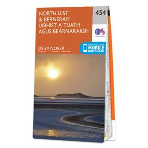 Wandelkaart - Topografische kaart 454 OS Explorer Map North Uist & Ber