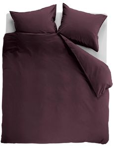 Ambiante Dekbedovertrek Uni Cotton Dark Red-1-persoons (140 x 200/220 cm)