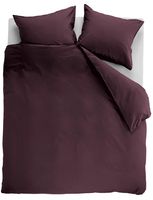 Ambiante Dekbedovertrek Uni Cotton Dark Red-2-persoons (200 x 200/220 cm) - thumbnail