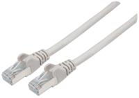 Intellinet 317177 RJ45 Netwerkkabel, patchkabel CAT 6A S/FTP 7.50 m Grijs Folie afscherming, Afscherming gevlochten, Halogeenvrij 1 stuk(s)