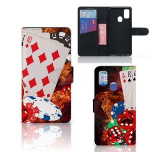 Samsung Galaxy M21 | M30s Wallet Case met Pasjes Casino