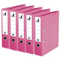 5x Ringmappen/ordners roze A4 75 mm   -