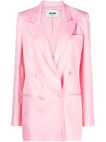 MSGM blazer à boutonnière croisée - Rose