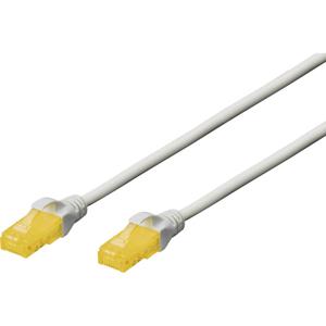 Digitus DK-1613-A-005 RJ45 Netwerkkabel, patchkabel CAT 6A U/UTP 0.50 m Grijs Halogeenvrij, Verdraaide paren 1 stuk(s)