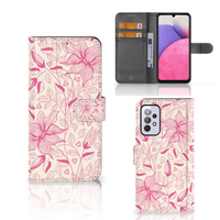 Samsung Galaxy A33 5G Hoesje Pink Flowers