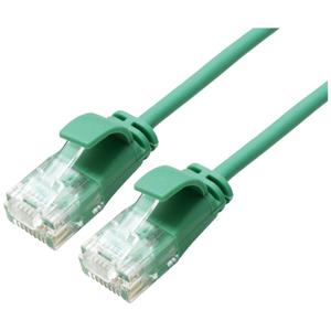 ROLINE UTP Data Center Patchkabel Cat.6A (Class EA), LSOH, extra dun, groen, 0,15 m