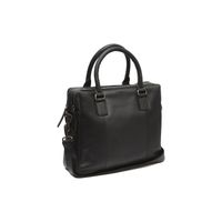 Chesterfield leren laptoptas 14" Santiago Zwart