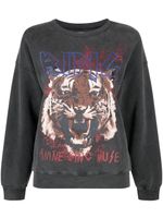 ANINE BING sweat à imprimé tigre - Noir